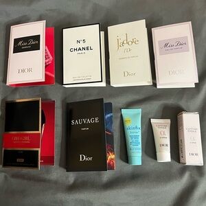 Chanel and Dior Perfume and Skincare Set travel size
